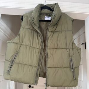 Old Navy Olive Green Puffer Vest
